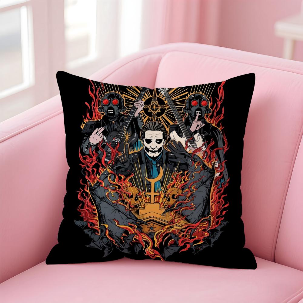Band G-Ghost Cushion Cover Comfortable Reversible Pillow Cover Ideal for Car Sofa Bedroom & Beyond