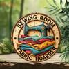 Vintage Tin Sign 8x8 Inch Round Metal Wall Decor Farmhouse Kitchen Garage Art