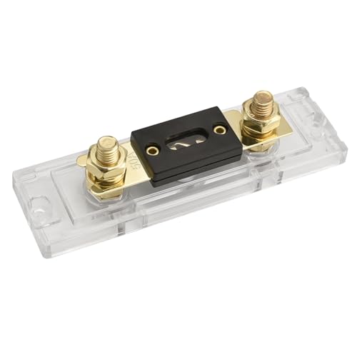 Heschen Car Fuse Wire ANL-50A, Gold, 1pc, Fuse Holder with Re-Fuse, Car Motorcycle Audio Subwoofer Supplies