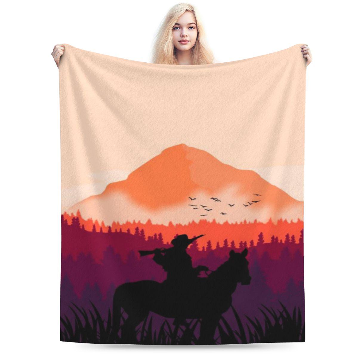 Far West Sunset Custom Comfortable Decorate Home An UltraSoft Micro Fleece Blanket 75x100cm 30x40in