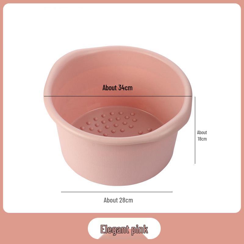 

Durable Coffee Color Foot Bath Basin: Thickened & Heightened Plastic for Home or Spa Massage & Soaking