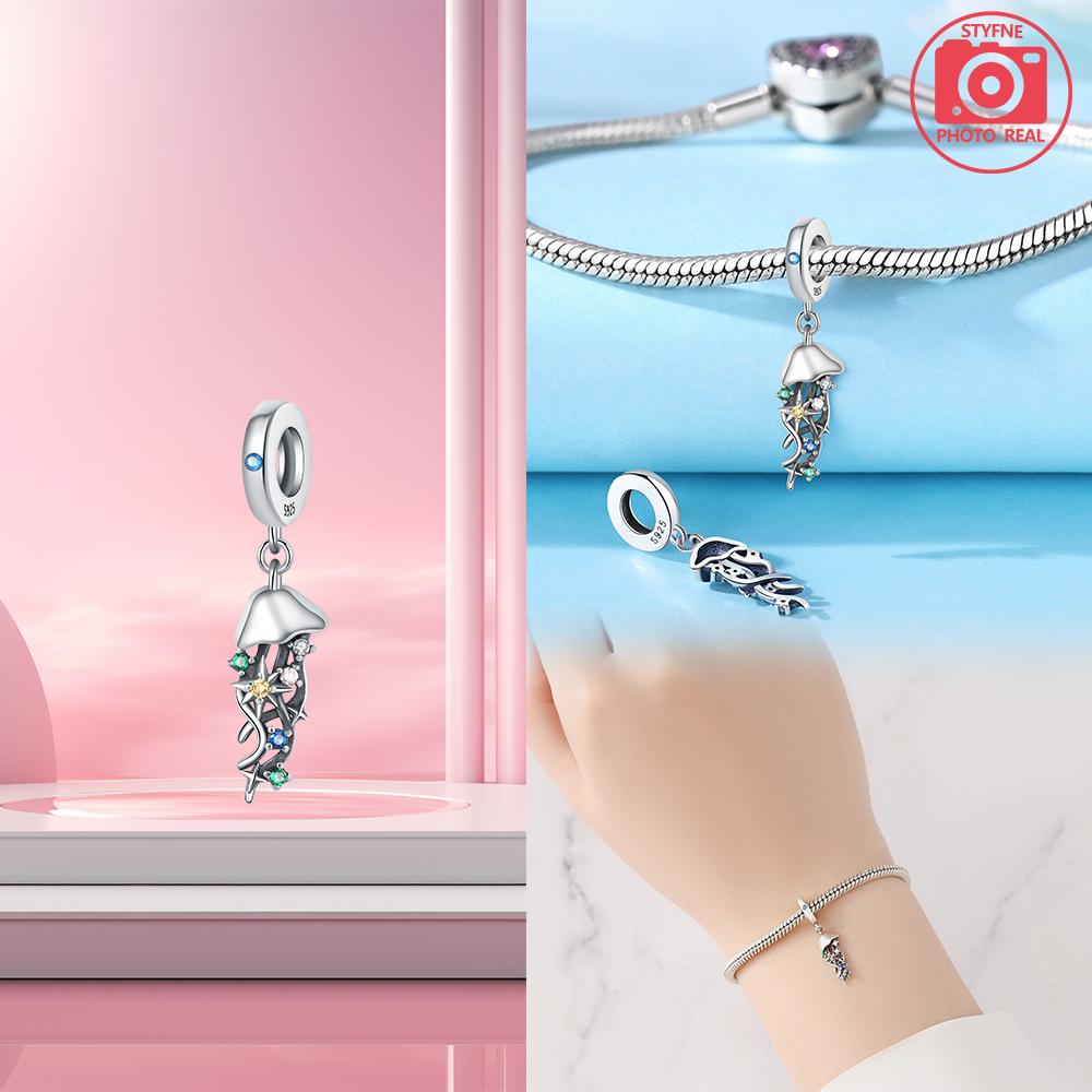 Copper Charms Mermaid Tail Beads For Dangle Pendant Bead Jewelry Beads  New Gifts For Women