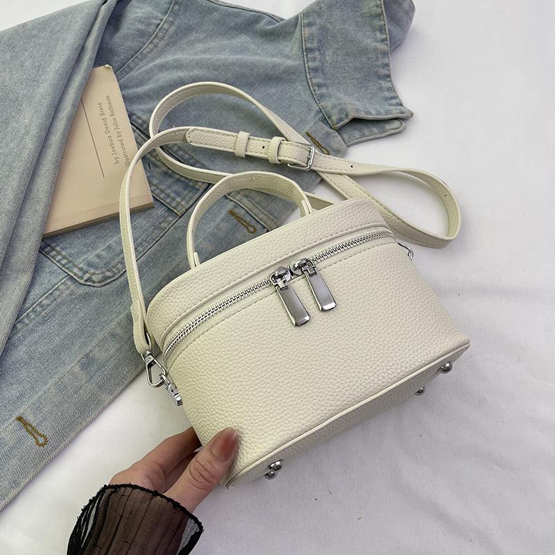 Lichee Pattern Leather Women's Crossbody Bag Fashion Mini Designer Handbag Quality PU Women's Small Phone Purse Box Lipstick Bag