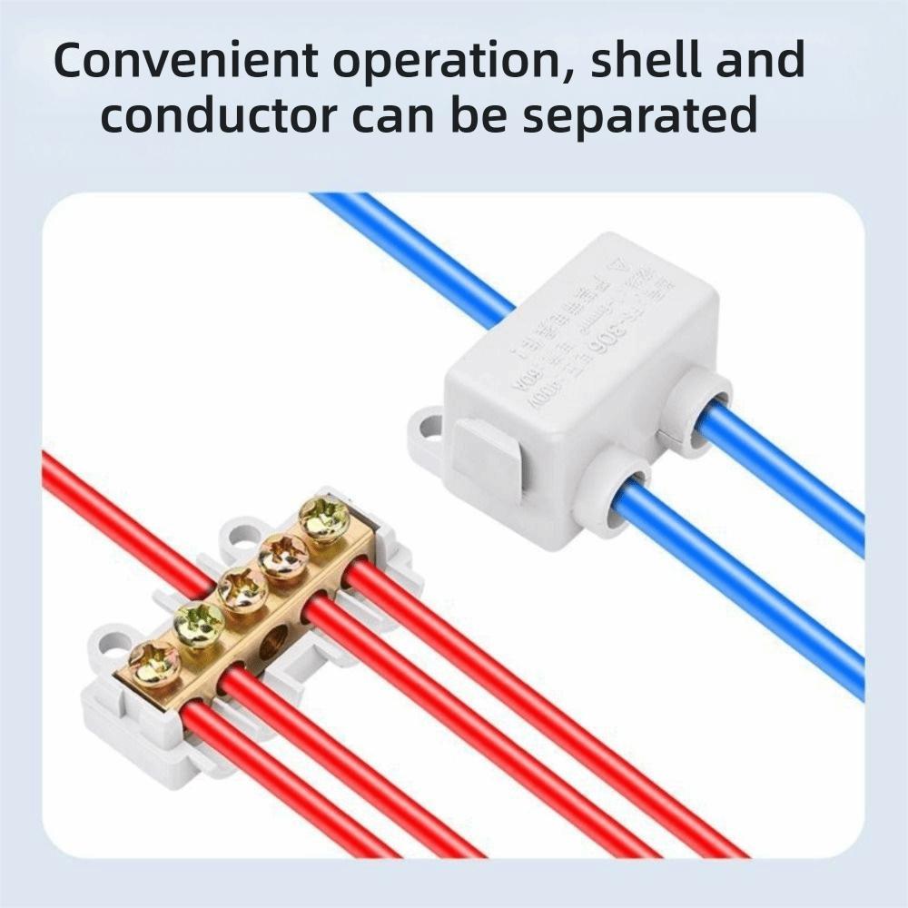 New Conductor Brass High Power Splitter Large Current Universal Quick Terminal Block Fast Connector Electrical