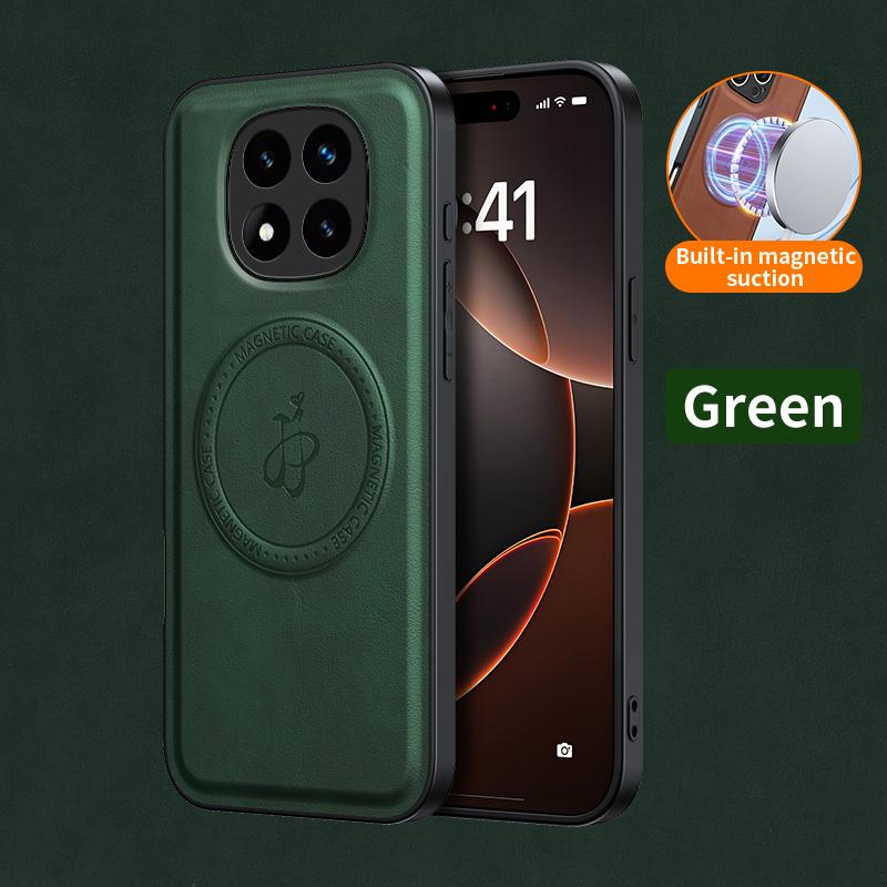 PU Leather Wireless Charging Magnetic Case for Xiaomi Redmi Note 14 Pro 5G 14 Pro+ Plus Protective Cover Hard Back Shell Coque