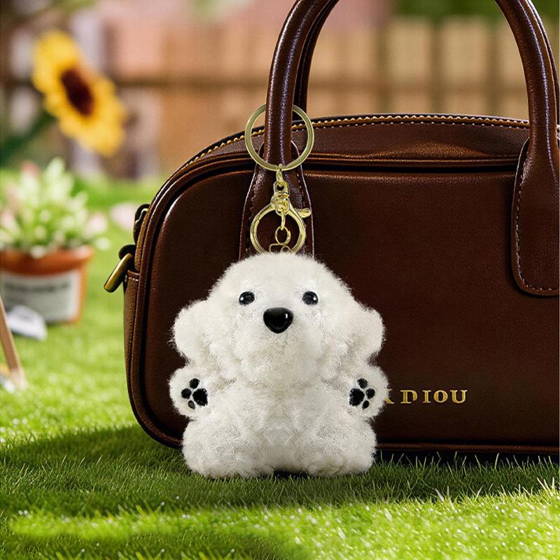 Cute Dog Pig Panda Plush Toys Small Dolls Keychains Backpack Pendants Student Schoolbag Decorations Small Gifts