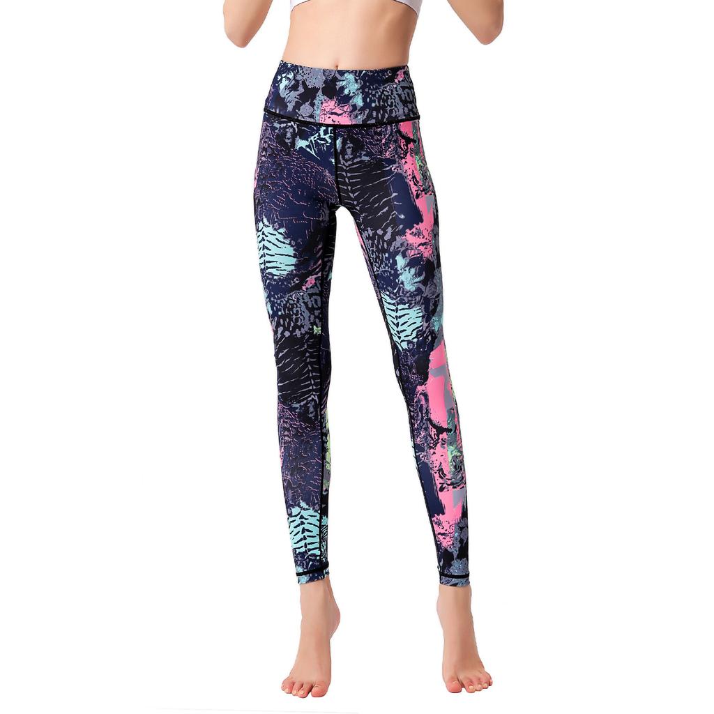 Bedruckte Yoga-Leggings für Damen - High-Waist, Po-Hebend, Hohe Dehnbarkeit, Atmungsaktive Fitness-Tights