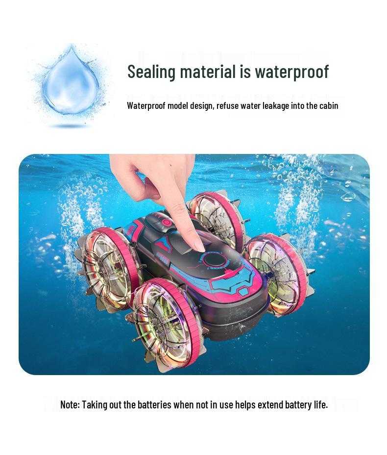 Amphibious 4WD Gesture-Control Stunt Car: Double-Sided Off-Road Tumbling Remote Control Toy for Kids