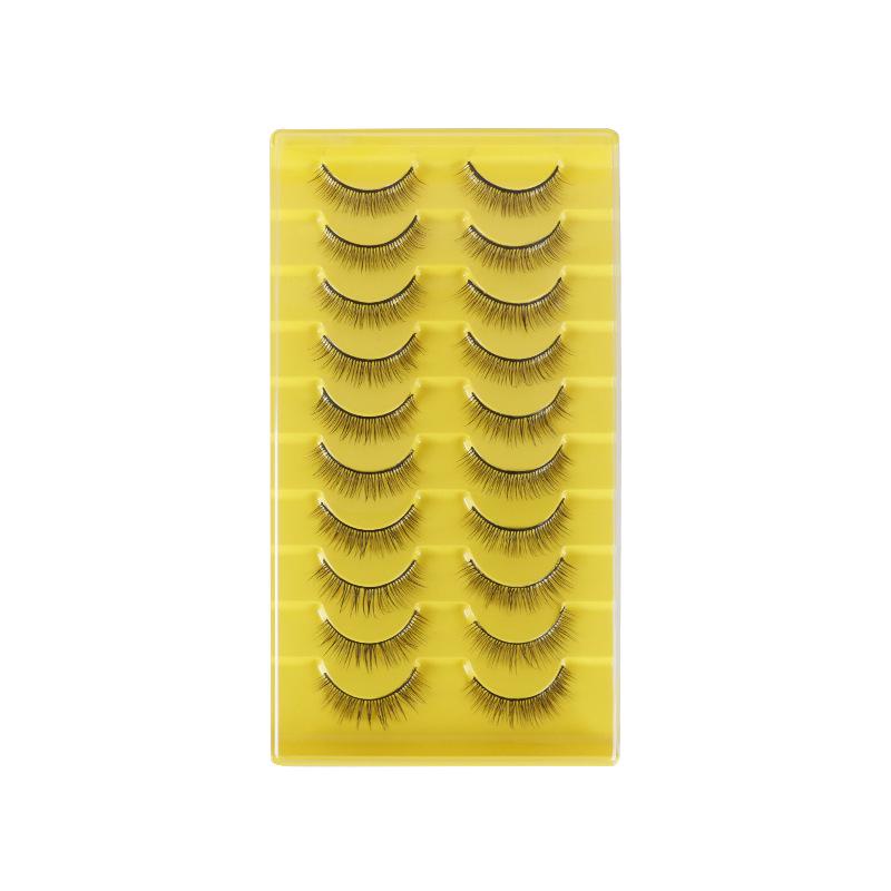 10 Pairs of 3D Fluffy Thick False Eyelashes - Natural Curling Style