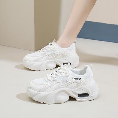 Fashion Women's Autumn Thick-soled 2024 New Sports Fashion Breathable and Comfortable Lace-up Outdoor Sports Shoes