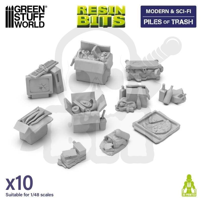 Gstu528052 3d printed modern & sci-fi piles of tra