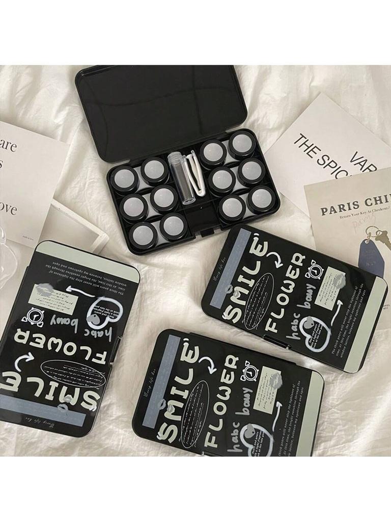 Kontaktlinsenbehälter, Bunter Kontaktlinsenbehälterhalter, Tragbares Mini-Kontaktlinsen-Kit für Reisen und Zuhause