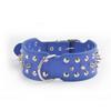 Classic Adjustable Wide Spiked Dog Collar,Rivet PU Leather Cat Dog Collars,Durable Spike Studded Pet Collar for Small Medium Large Breed