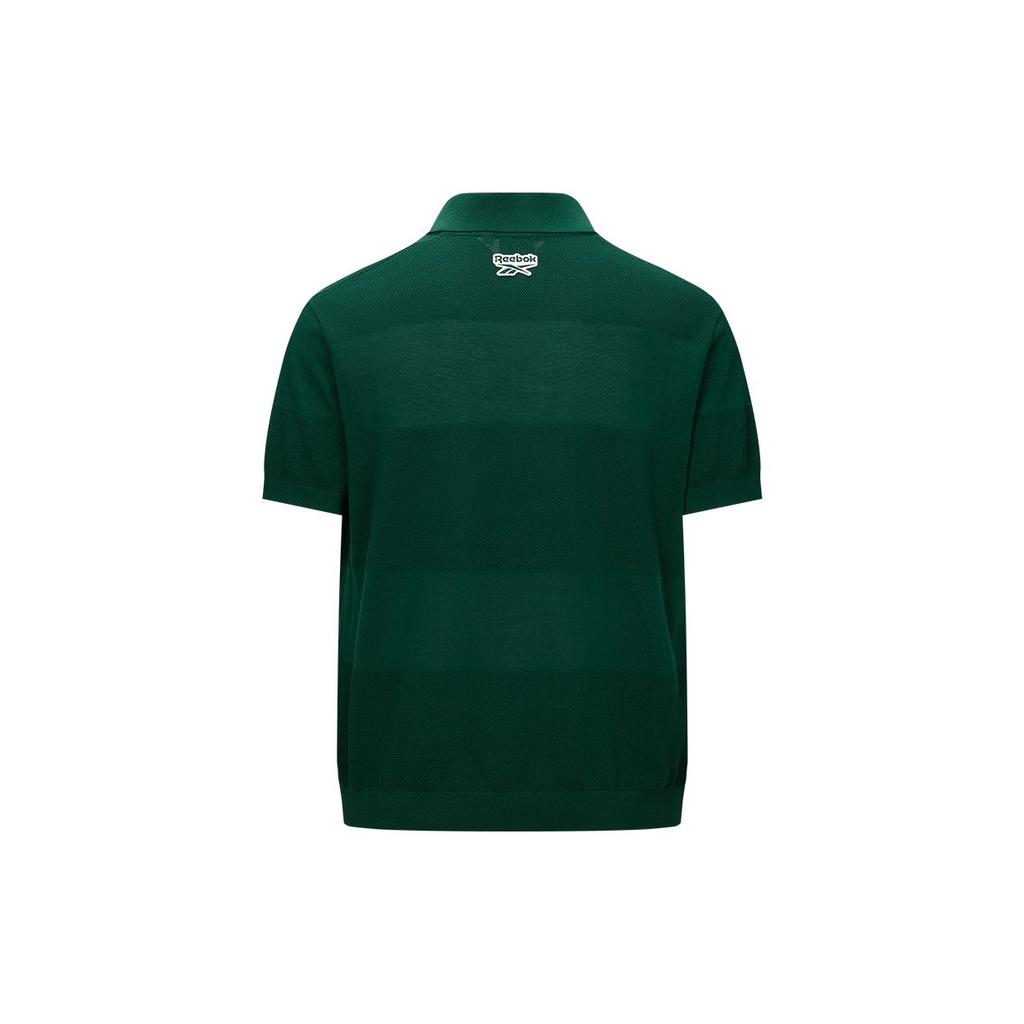 Reebok Soft Comfortable Loose Short Sleeve Polo Shirt Men tops Green 24FRC431MGL1