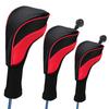 3Pcs/Set Long Neck Golf Club Head Covers Wood Driver Protect Headcover Number Tag Fairway Golf Head Cover Golf Accessories