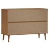 Vidaxl Chest of Drawers Molde, Brown, 113X40X80 Cm, Solid Pine Wood