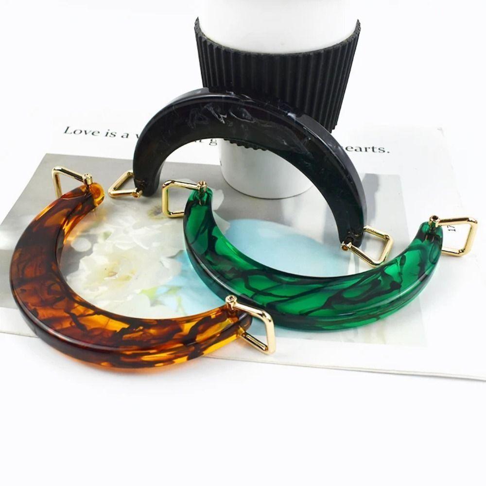 Amber Handbag Handles Resin Tote Grip Fashion Women's Bag Handle  DIY Replacement