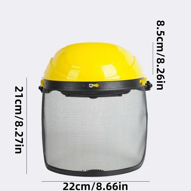 1 Stück Garten Rasentrimmer Schutzhelm Hut mit Vollgesichts-Netzschutz für Holzfällarbeiten Freischneider Forstwirtschaftsschutz