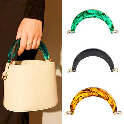 1PC Replacement Bags Accessories Amber Gradient With Buckle Resin Handle DIY Bags Handles U-Shaped Wear-Resistant
