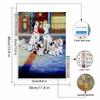 5D DIY Diamond Art Painting Kits for Adults, The Puppy Family On The Street Full Round Crystal Diamond Kits for Beginner for Home Wall Decorate