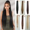 Women's 40-Inch Extra Long Straight Ponytail Extension with Drawstring and Elastic Net Fashion Smooth Hairpiece