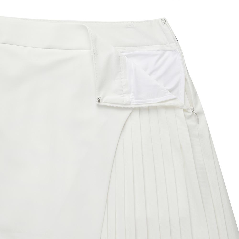 MALBON GOLF Pleated Layered Performance Skirt White (Woman)
