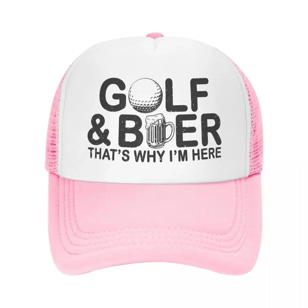 Custom Funny Golf And Beer Quotes Trucker Hat Women Unisex Adjustable Adult Baseball Cap Summer Dad Hat