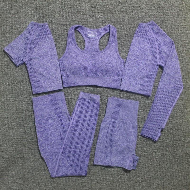 Seamless High-Waisted 9/10 Length Leggings With Jacquard Dot Women Butt Lifting Tummy Control