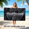 Abstract Personalized Theme Soft Beach Towel Personalized Custom Name Text Towel Portable for Beach Pool Travel