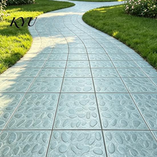Garden Bed Stepping Stone Tool Reusable Concrete Path Mold, DIY Pavement Cement Mould, Outdoor Decor Crafting Patio Walkway Making Mold for
