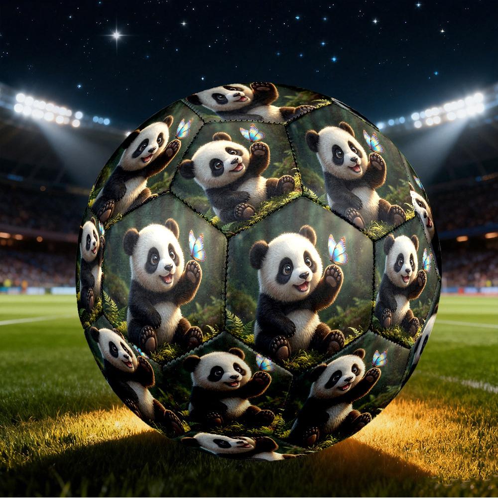 1pc Panda Butterfly Size 5 Soccer Ball Professional Match Training Football Indoor &Outdoor Sports Ball Training Ball Lightweight Durable Y30