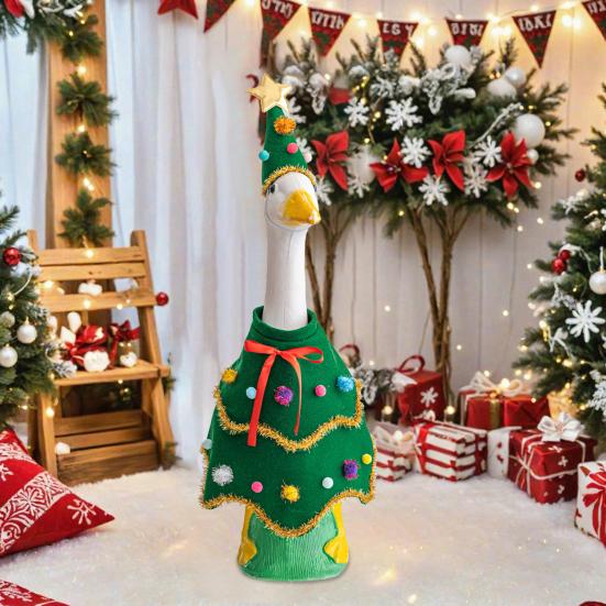 Goose Costume Set Colorful Balls Decor Christmas Outfit Holiday Displays Goose Costume for 23 Inch Lawn Goose