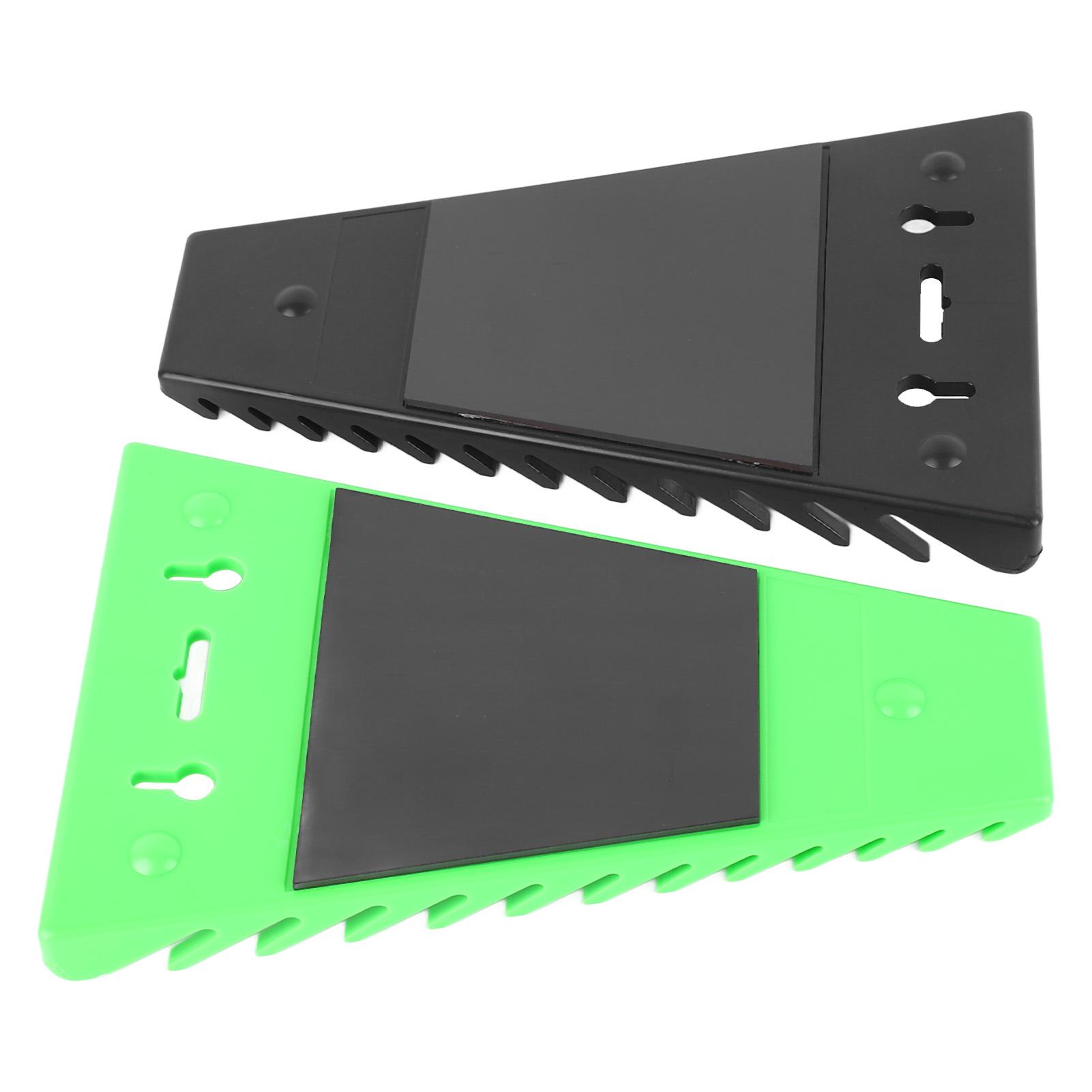 

2 Packs Magnetic Wrench Organizer Hold Up to 12 Pieces Strong ABS Magnetic Wrench Rack for 6 to 24mm 1 4in to 1 16in