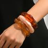 Smudge resin bracelet wholesale colored retro jewelry femininity irregular geometric opening bracelet jewelry