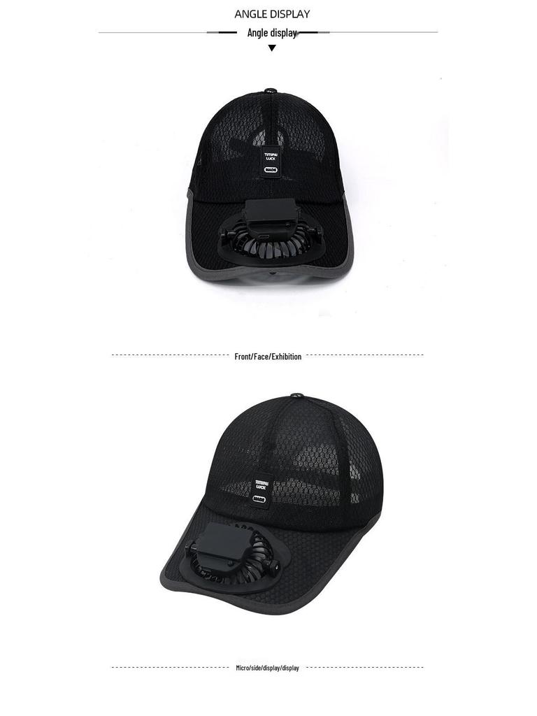 Adjustable Electric Fan Hat: Full Mesh Sun Hat for Men and Women