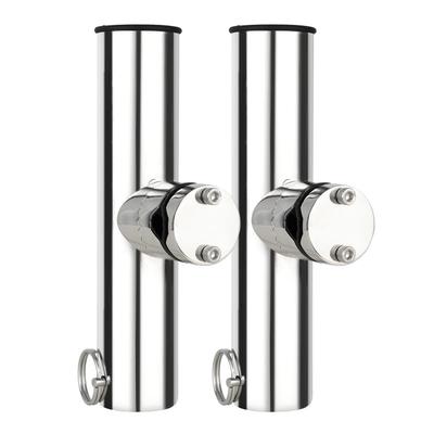 AMYSPORTS Glamp Stainless Steel Boat Rod Holder, Fishing Pipe, Boat Rod Holder, Fishing Rod Holder, Trolling Rod Holder, 2 Rails