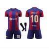 Barcelona Messi #10 Football Jersey Kit, Children Sportswear, Red Polyester