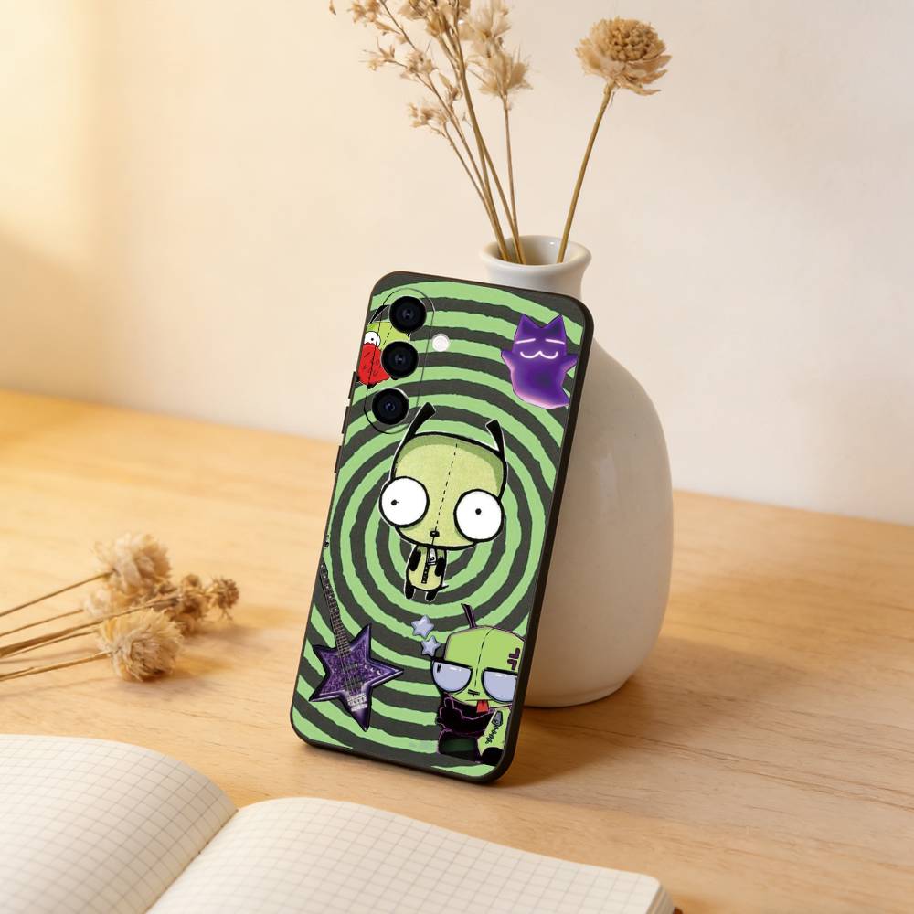 

Madness Invader Z-Zim Gir Phone Case Black Silicone Soft For Samsung Galaxy A73,A72,A71,A70,A53,A52,A51 Samsung a20s
