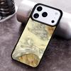 Luxury Wood Resin Protective Phone Case for iPhone 17 16 15 Pro Max Air 14 13 12 11 Plus Shockproof Capa Cover