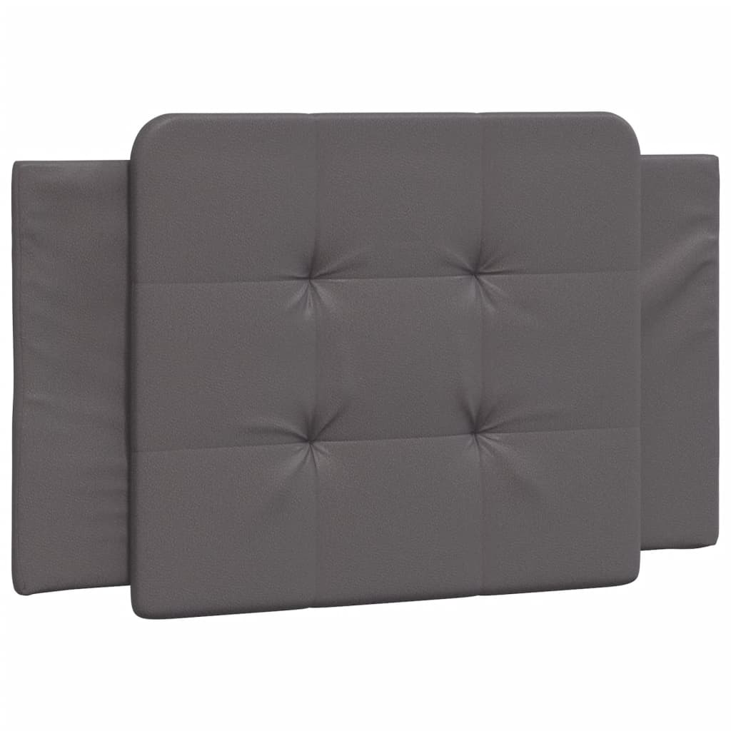 Vidaxl Rama Łóżka Z Led, Szara, 100X200 Cm, Sztuczna Skóra