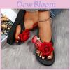 Summer Ladies Flip Flops With Flower Design For Casual Outings And Breathable Comfort