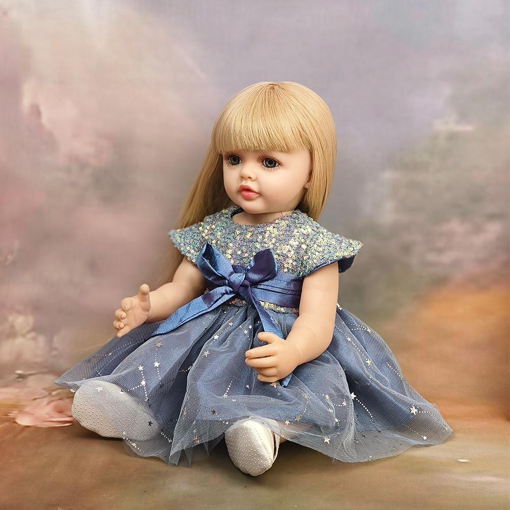 Drăguțe Picioare Dreapte Păpuși Reborn Betty 55cm Vinil Întregul Corp Baie Simulare Păpușă Prințesă Fată Ora de culcare Păpușă de însoțire Cadouri de naștere pentru copii