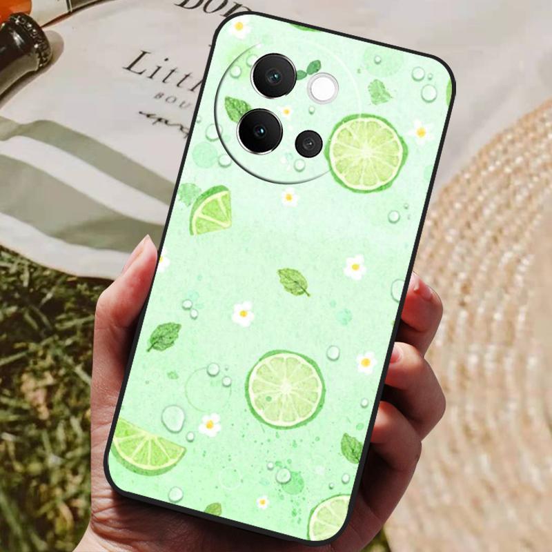 For VIVO V40 Lite 5G Case Soft Silicone Cover Black Bumper TPU For Vivo V40 Lite 5G Phone Cases V40Lite Shockproof Back Covers