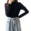 Top Intimo da Donna Accogliente Alta Elasticità Tessuto Morbido Top Intimo da Donna Blusa con Fondo T-Shirt Basic Top Intimo da Donna