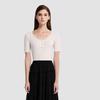 ELLASSAY Women's Round Neck Slim Fit Short Sleeve Knit Sweater