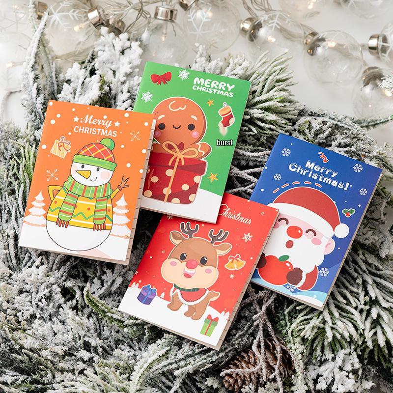 Cartoon Christmas Mini Notebook - Cute, Portable, Pocket-Sized for Student Rewards
