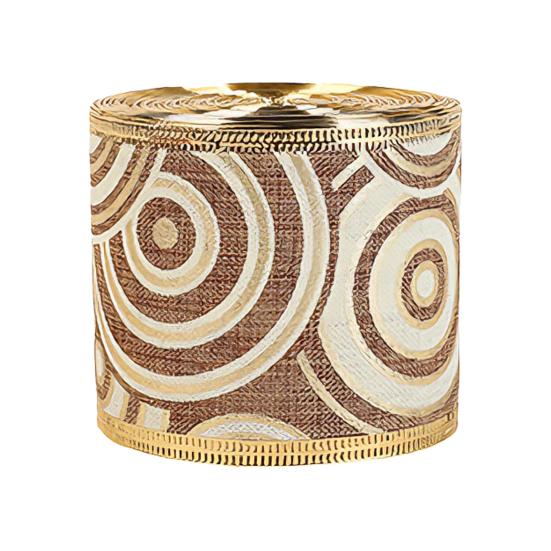 Transluzentes Polyesterband für Schleifen 2,5" x 2,2 Yards Gold Durchsichtig Weihnachtsbaumdekoration und Geschenkverpackung Verpackung, Netzstoff DIY Bastelarbeiten Floral
