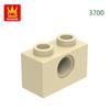 125Pcs/lot 3700 1x2 1 Hole Constructing Blocks MOC DIY Accessories Compatible With Bricks Children Toys Gift Box