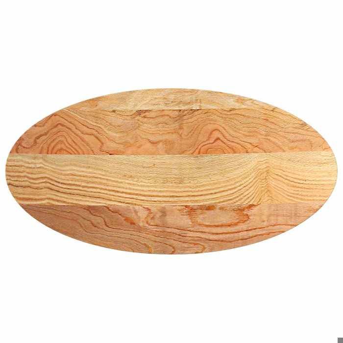 VidaXL Dessus de table 120x60x2 cm bois de chêne massif ovale 4009047