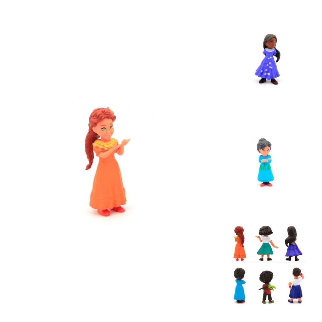 Colorful Disney Encanto Figures For Cake Toppers And Playtime 6 Piece Doll Set